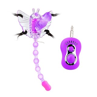 Wibrator motylkowy strap-on Baile Butterfly 7 trybów