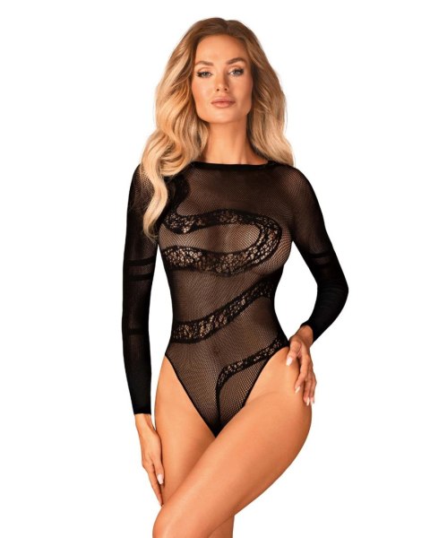 Body erotyczne Obsessive B137 wężowe czarne XL XXL