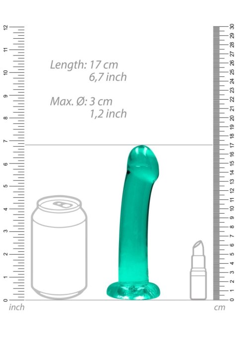Dildo RealRock Crystal Clear przezroczyste z przyssawką 17 cm