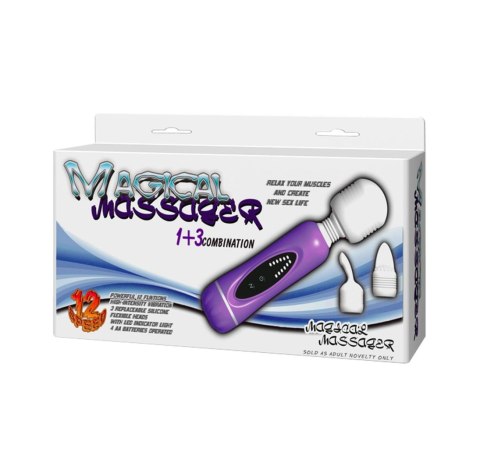 Magiczny masażer wibracyjny Baile 12 funkcji 3 nakładki