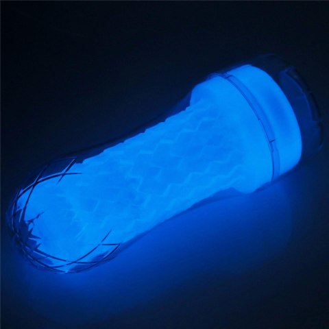 Masturbator żebrowany Lumino Play Lovetoy biały świecący 20 cm