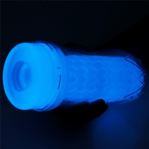 Masturbator żebrowany Lumino Play Lovetoy biały świecący 20 cm