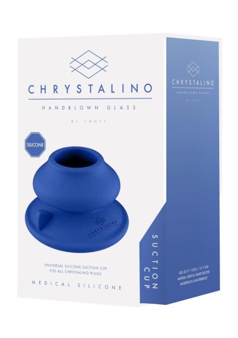 Podstawa z przyssawką silikonowa Chrystalino niebieska
