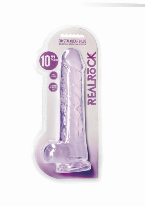 Realistyczne dildo żelowe z jądrami RealRock 25 cm
