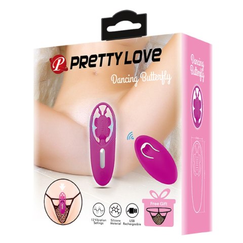 Stymulator łechtaczki Tańczący Motylek Pretty Love silikonowy z pilotem USB