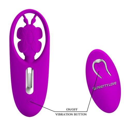 Stymulator łechtaczki Tańczący Motylek Pretty Love silikonowy z pilotem USB