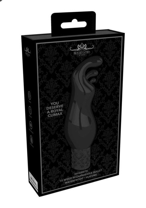 Stymulator łechtaczki silikonowy Royal Gems Exquisite czarny 12 cm