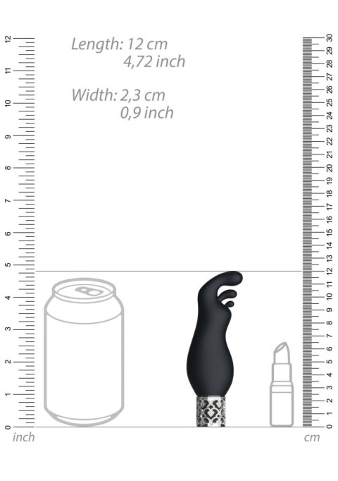 Stymulator łechtaczki silikonowy Royal Gems Exquisite czarny 12 cm