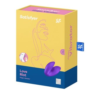 Wibrator na palec Satisfyer Love Riot fioletowy USB