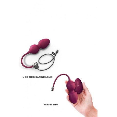 Wibrujące kulki miłości Dorcel śliwkowe
