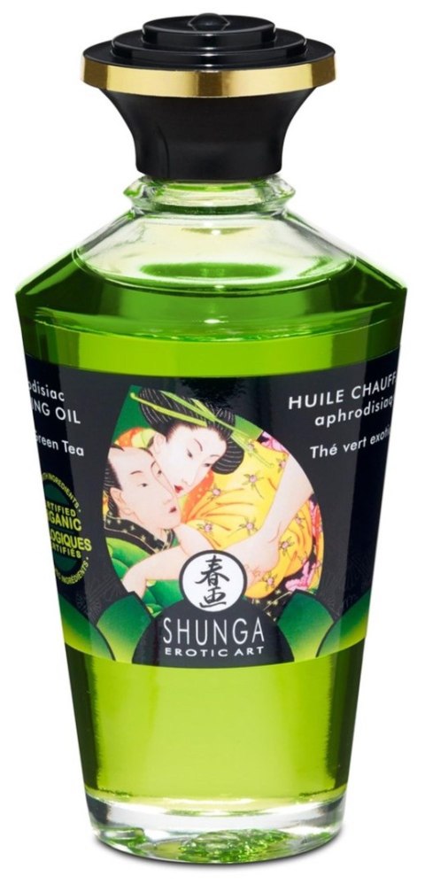 Olejek rozgrzewający do masażu Shunga zielona herbata