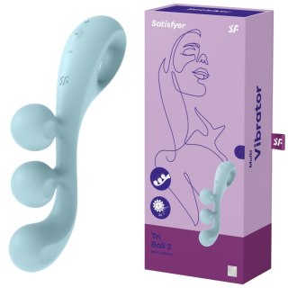 Stymulator Satisfyer Tri Ball 2 jasnoniebieski silikonowy USB