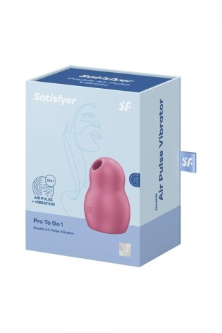 Stymulator łechtaczki z falami ciśnienia Satisfyer Pro To Go 1 czerwony