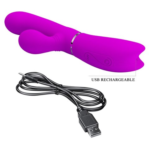 Wibrator łechtaczkowy punktu G Pretty Love 12 wibracji silikonowy USB
