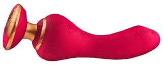 Wibrator punktu G silikonowy Shunga Sanya malinowy USB 18,5 cm