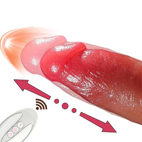Wibrator realistyczny silikonowy z ogrzewaniem i posuwem B Series Fox USB