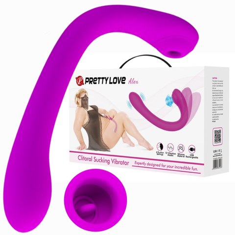 Wibrator ssący łechtaczki punkt G Pretty Love Alex USB