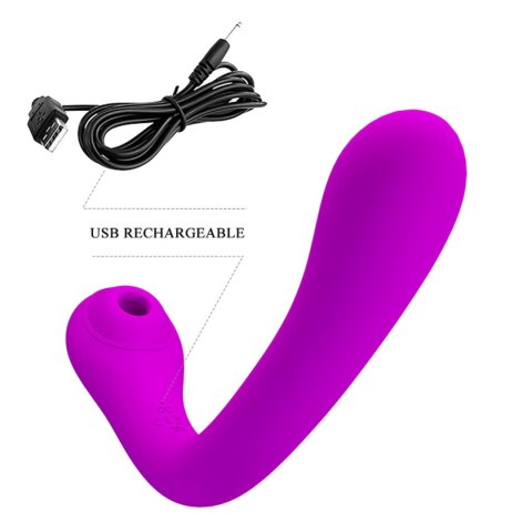 Wibrator ssący łechtaczki punkt G Pretty Love Alex USB