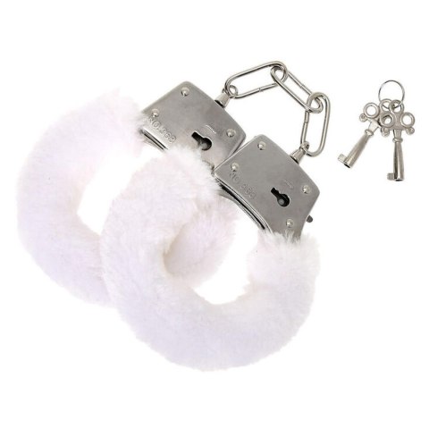 Kajdanki z futerkiem Love Cuffs białe Power Escorts
