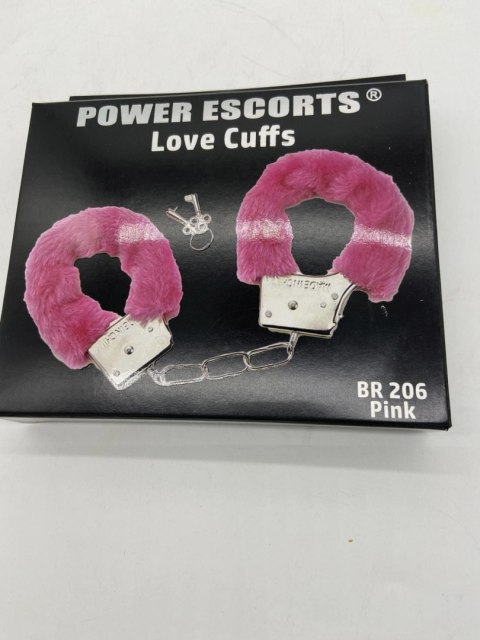 Kajdanki z futerkiem Love Cuffs różowe Power Escorts