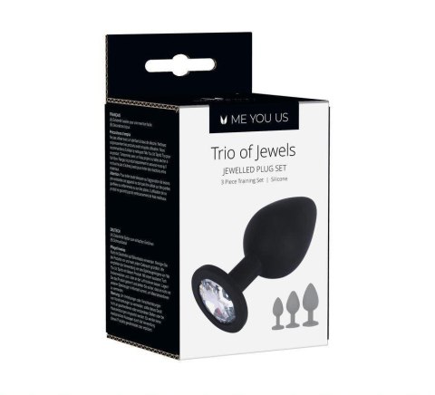 Zestaw zatyczek analnych Me You Us Trio of Jewels czarny