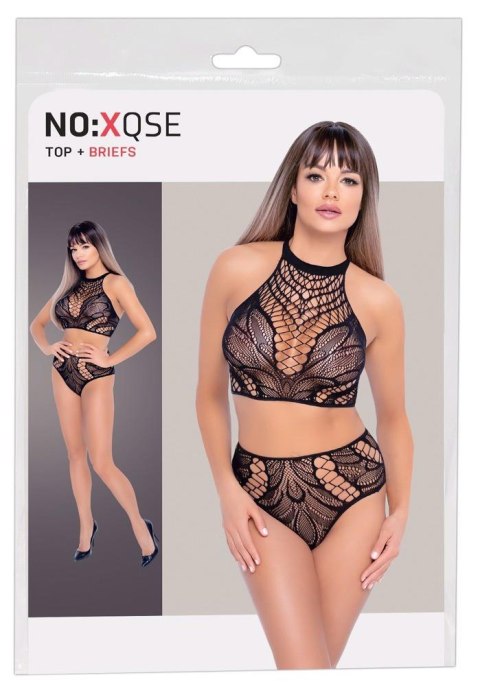Komplet bielizny erotycznej NO:XQSE top i figi bez krocza S L