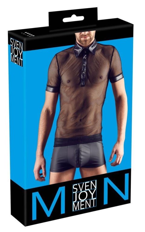 Koszulka polo męska Svenjoyment wet look siateczka L