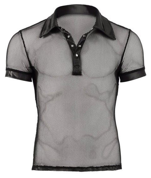 Koszulka polo męska Svenjoyment wet look siateczka L