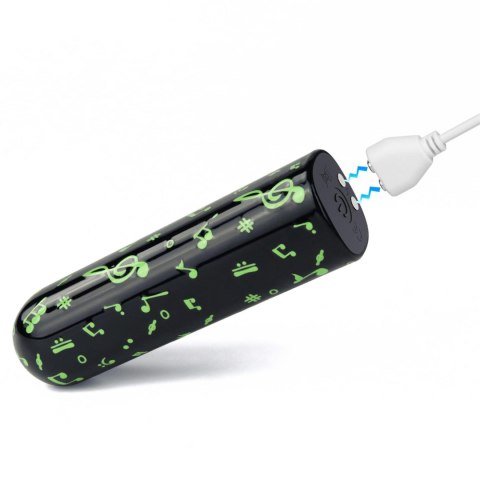 Mini wibrator ładowalny świecący w ciemności Lovetoy zielony 8 cm