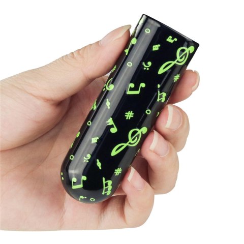 Mini wibrator ładowalny świecący w ciemności Lovetoy zielony 8 cm