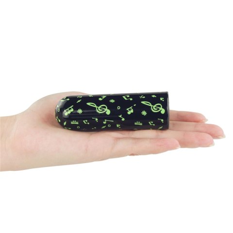 Mini wibrator ładowalny świecący w ciemności Lovetoy zielony 8 cm