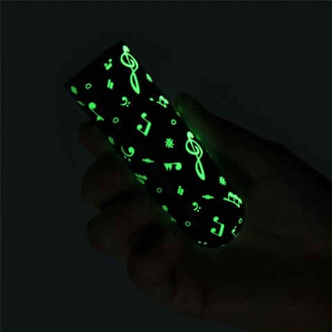 Mini wibrator ładowalny świecący w ciemności Lovetoy zielony 8 cm