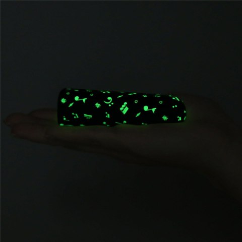Mini wibrator ładowalny świecący w ciemności Lovetoy zielony 8 cm