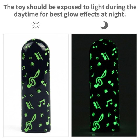 Mini wibrator ładowalny świecący w ciemności Lovetoy zielony 8 cm