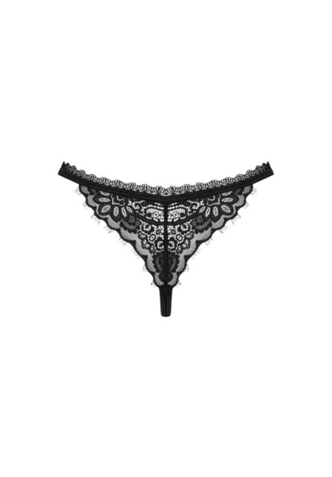 Stringi koronkowe Maderris Obsessive czarne XL/2XL