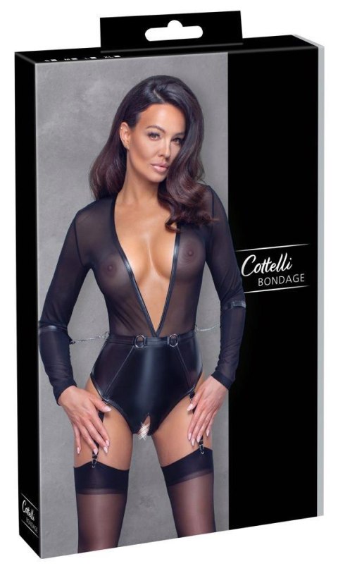 Body Cottelli BONDAGE czarne L z kajdankami