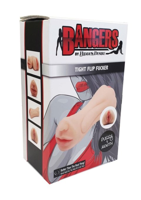Ciasny odwracany masturbator wagina usta Hidden Desire jasna skóra 18 cm