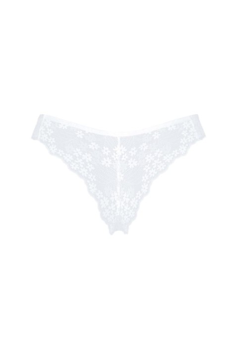 Figi otwarte Obsessive Heavenlly koronkowe z siateczką XL/2XL