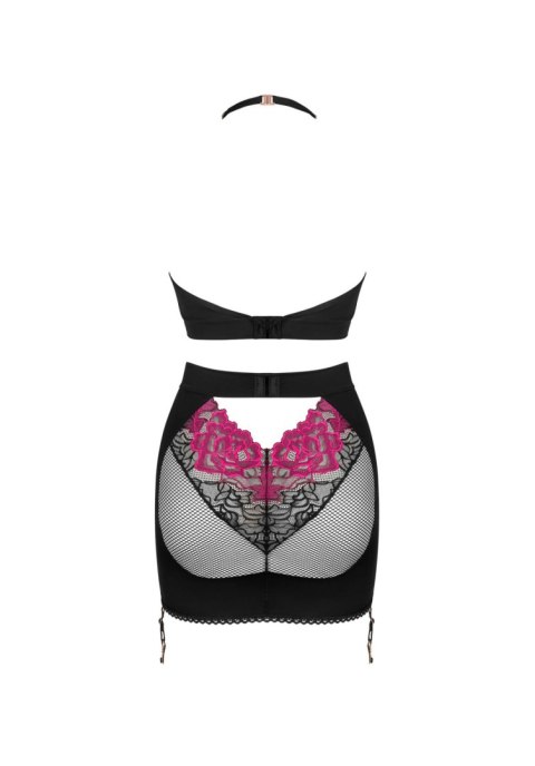 Komplet bielizny Obsessive Rosenty XL 2XL czarny