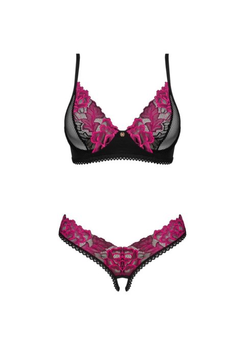 Komplet bielizny Rosenty otwarty Obsessive XL 2XL