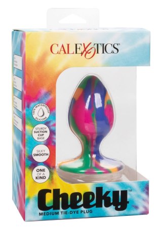 Korek analny silikonowy Calexotics tie dye medium 7.5 cm