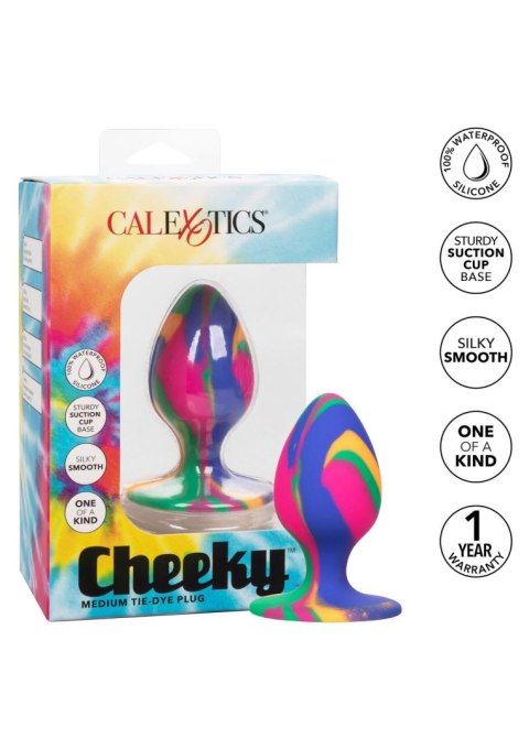 Korek analny silikonowy Calexotics tie dye medium 7.5 cm