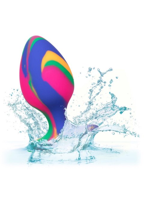 Korek analny silikonowy Calexotics tie dye medium 7.5 cm