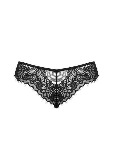 Koronkowe figi Maderris Obsessive czarne XL 2XL