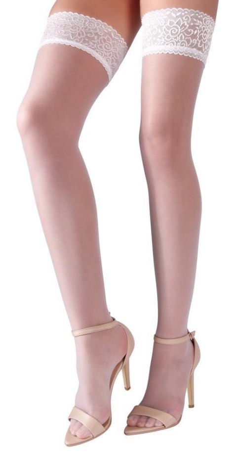 Pończochy samonośne Cottelli LEGWEAR białe
