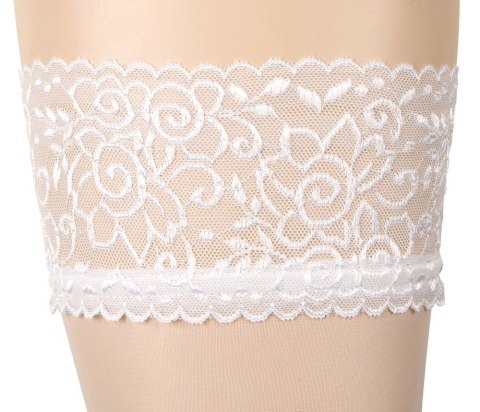 Pończochy samonośne Cottelli LEGWEAR białe