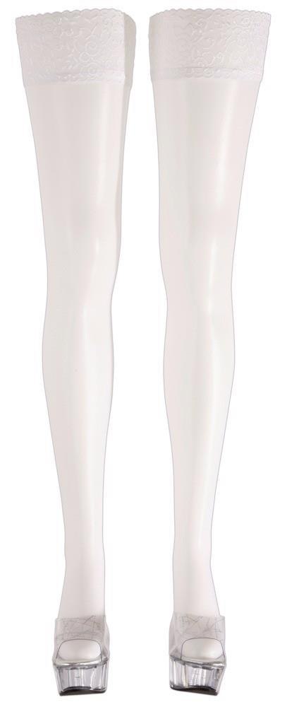 Pończochy samonośne Cottelli LEGWEAR białe