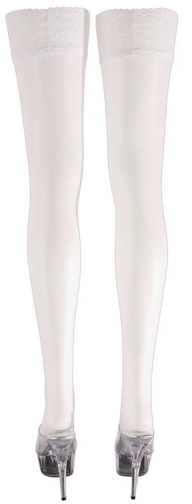Pończochy samonośne Cottelli LEGWEAR białe