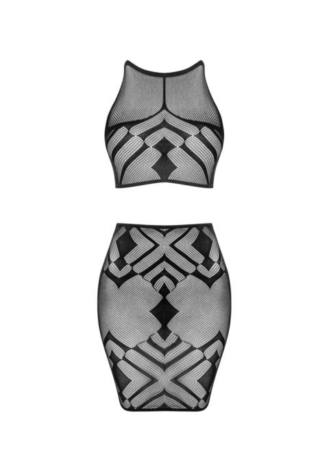 Komplet bielizny Obsessive K101 geometryczny S/M/L