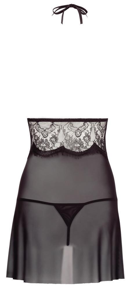 Koszulka nocna z kimonem Cottelli Lingerie czarna XL